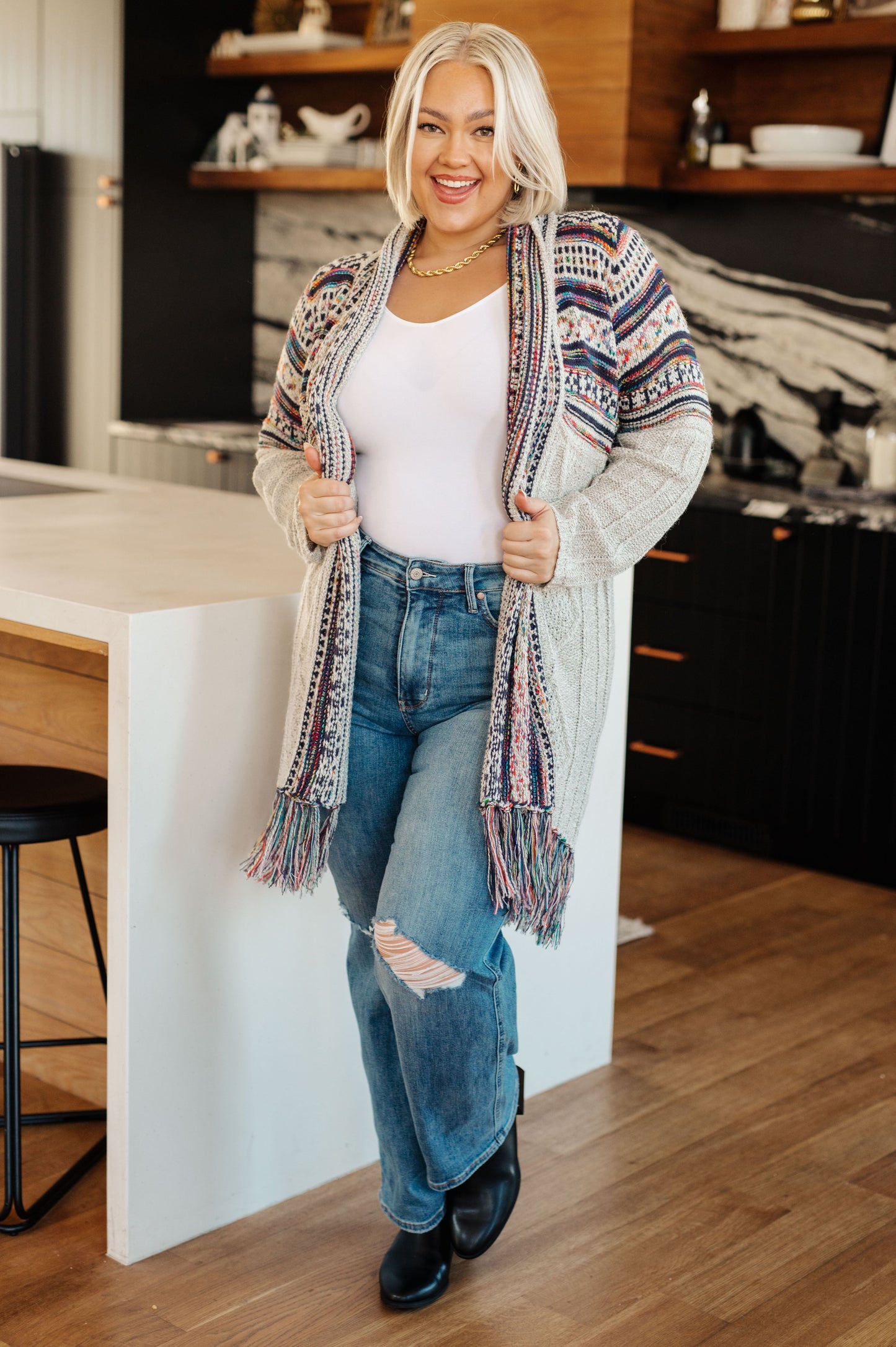 Oh So Lucky Fringe Cardigan - Haptics