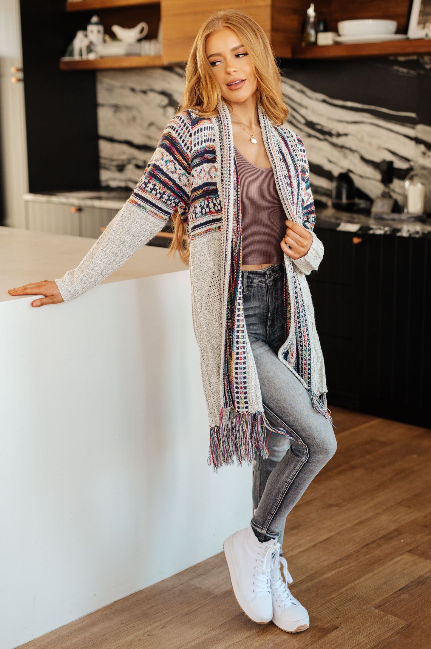 Oh So Lucky Fringe Cardigan - Haptics