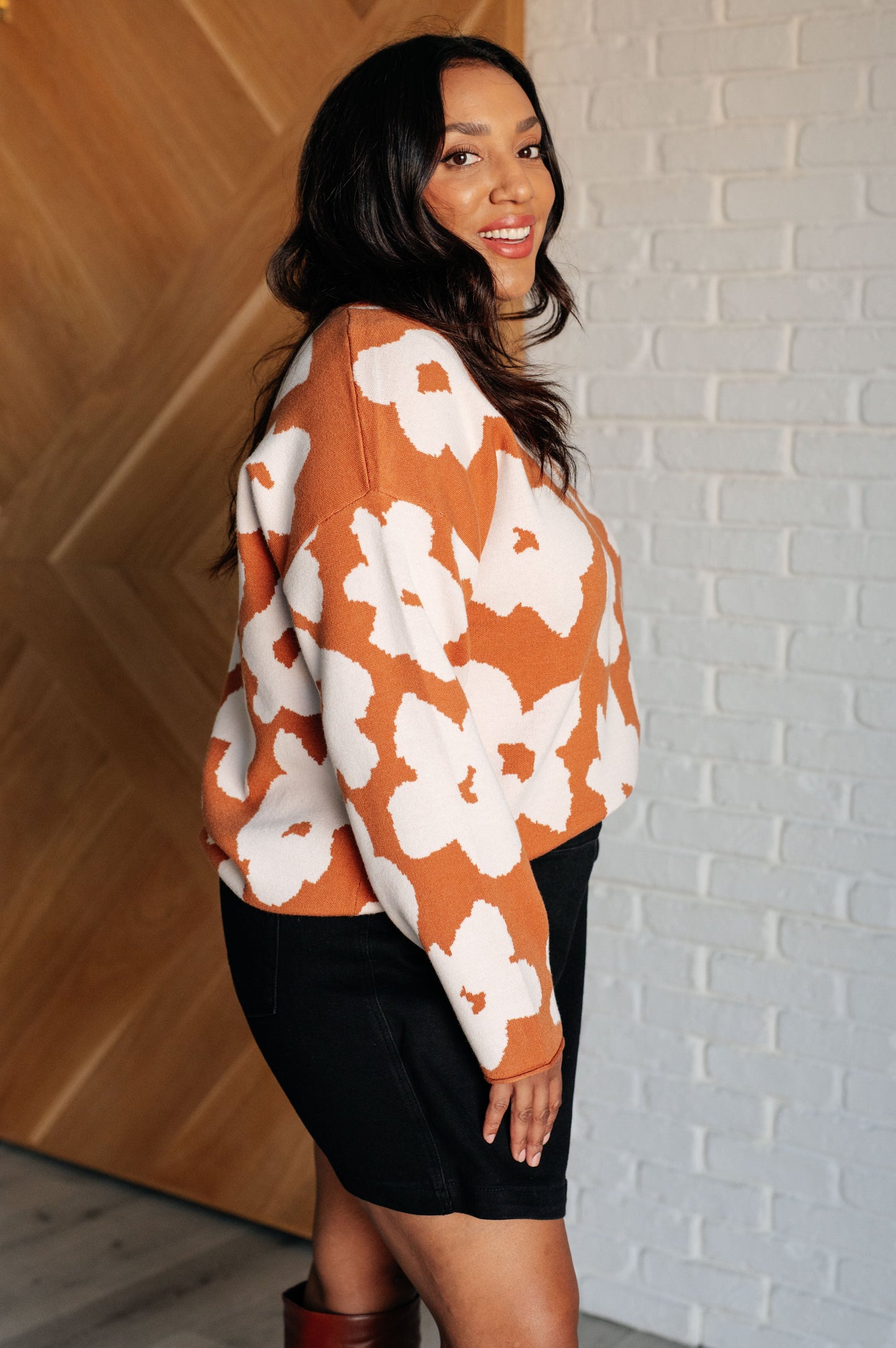 Patches of Flowers Floral Sweater - One Eleven North