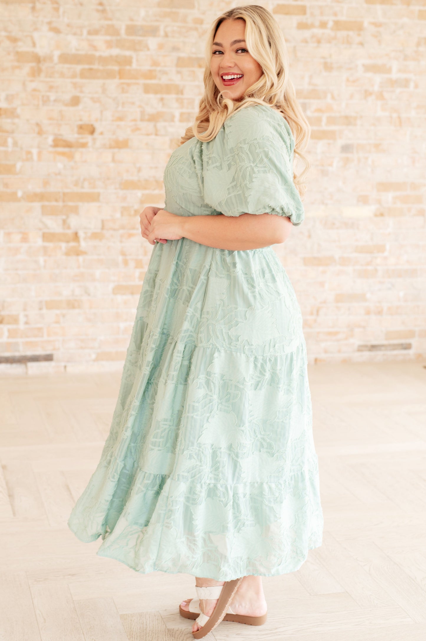 Power of the Babe Tiered Balloon Sleeve Dress - Polagram