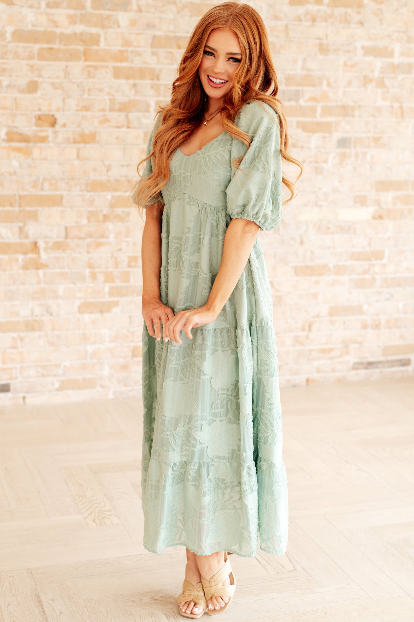 Power of the Babe Tiered Balloon Sleeve Dress - Polagram