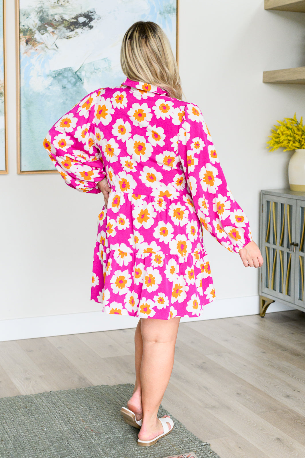 Magnificently Mod Floral Shirt Dress - GeeGee