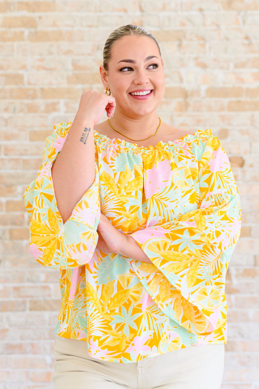 Rich Spirit Off Shoulder Bell Sleeve Blouse - Emily Wonder