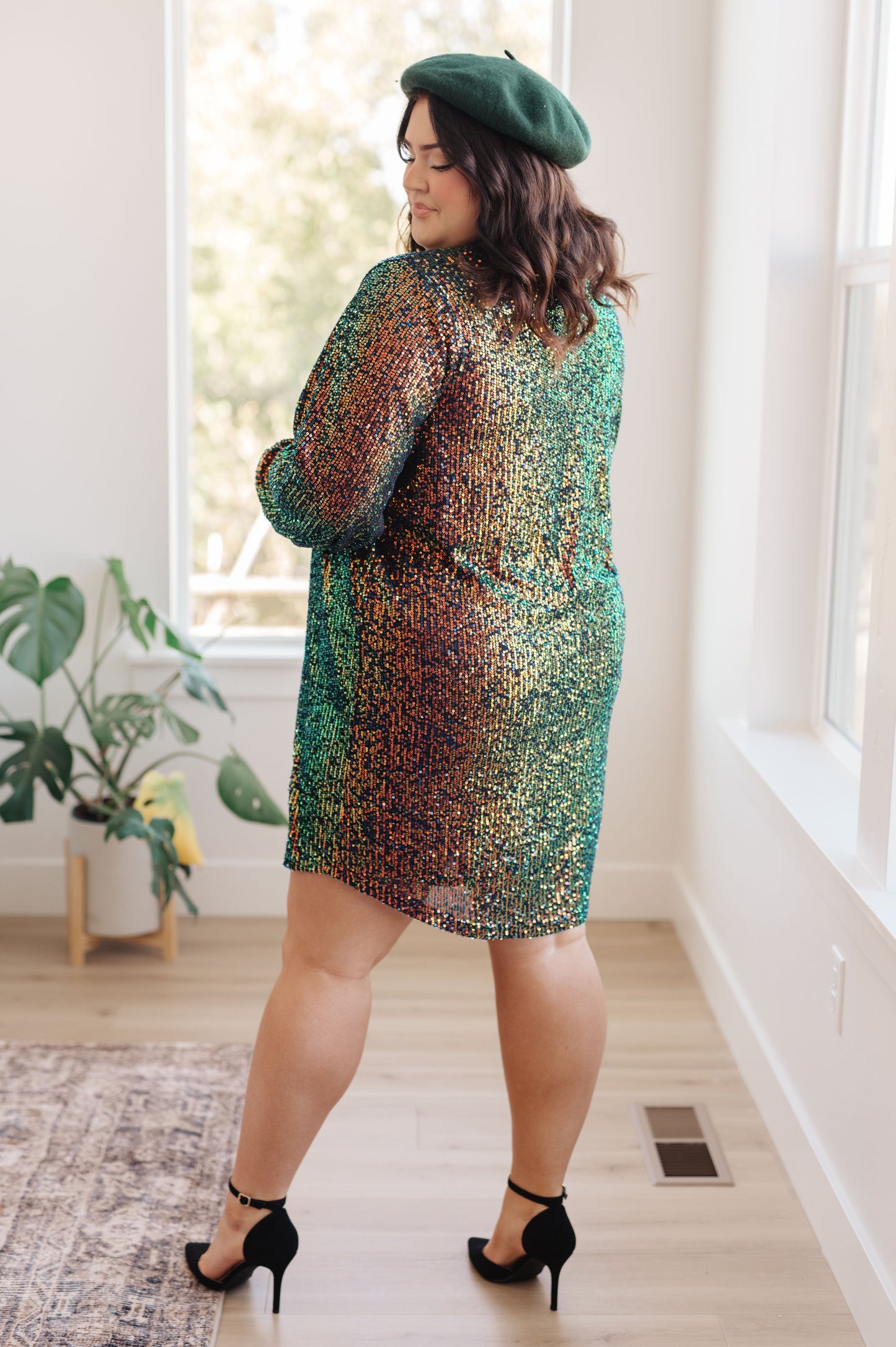 Shimmering Splendor Sequin Shirt Dress - Jodifl