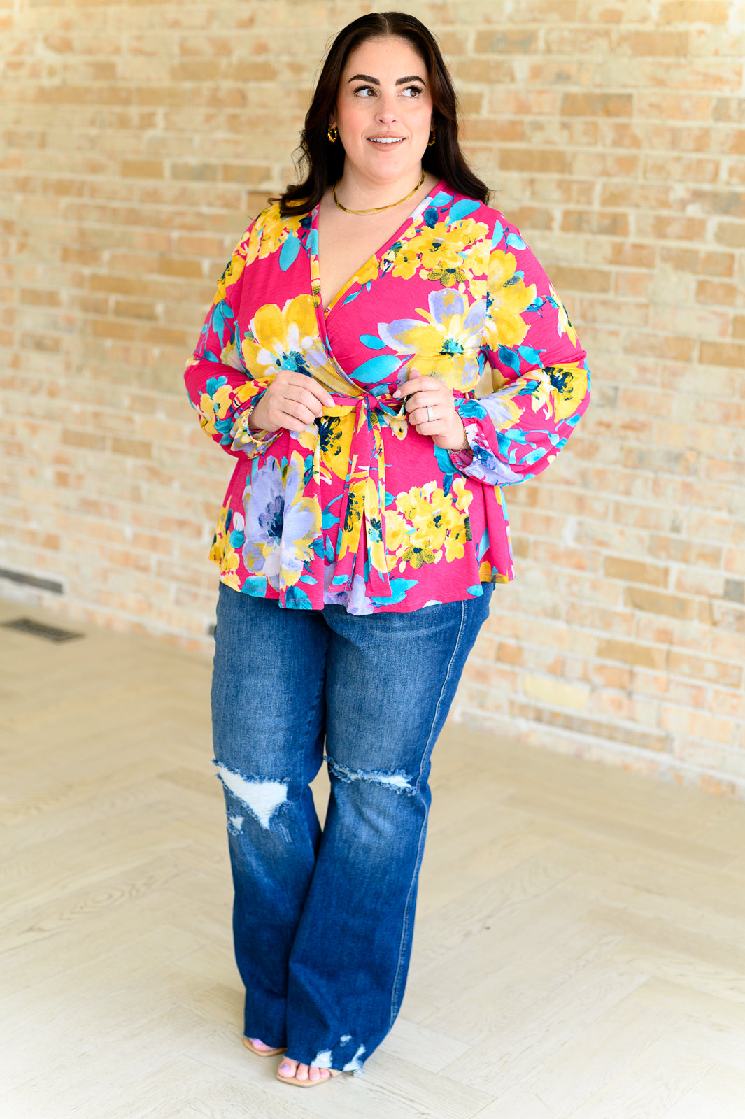 Spring to Be Sprung V-Neck Floral Blouse - White Birch