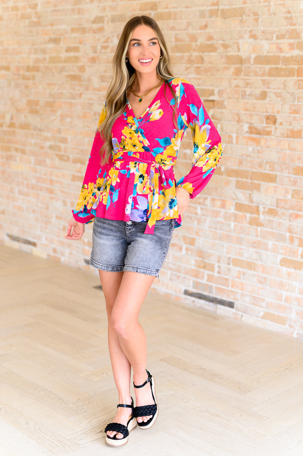 Spring to Be Sprung V-Neck Floral Blouse - White Birch