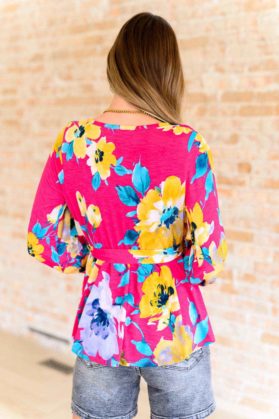 Spring to Be Sprung V-Neck Floral Blouse - White Birch