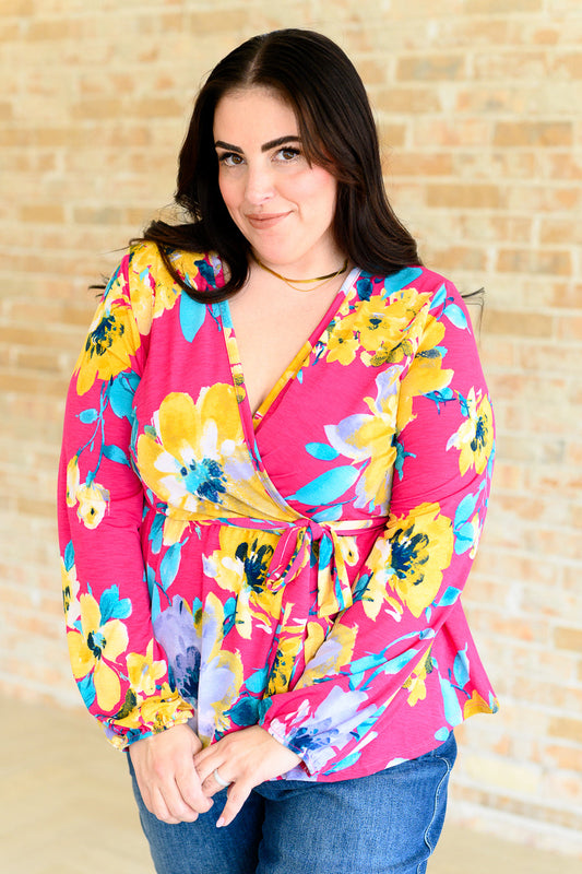 Spring to Be Sprung V-Neck Floral Blouse - White Birch