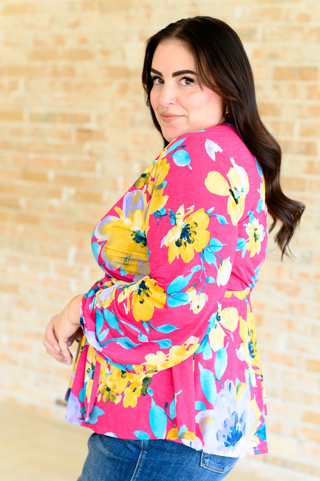 Spring to Be Sprung V-Neck Floral Blouse - White Birch