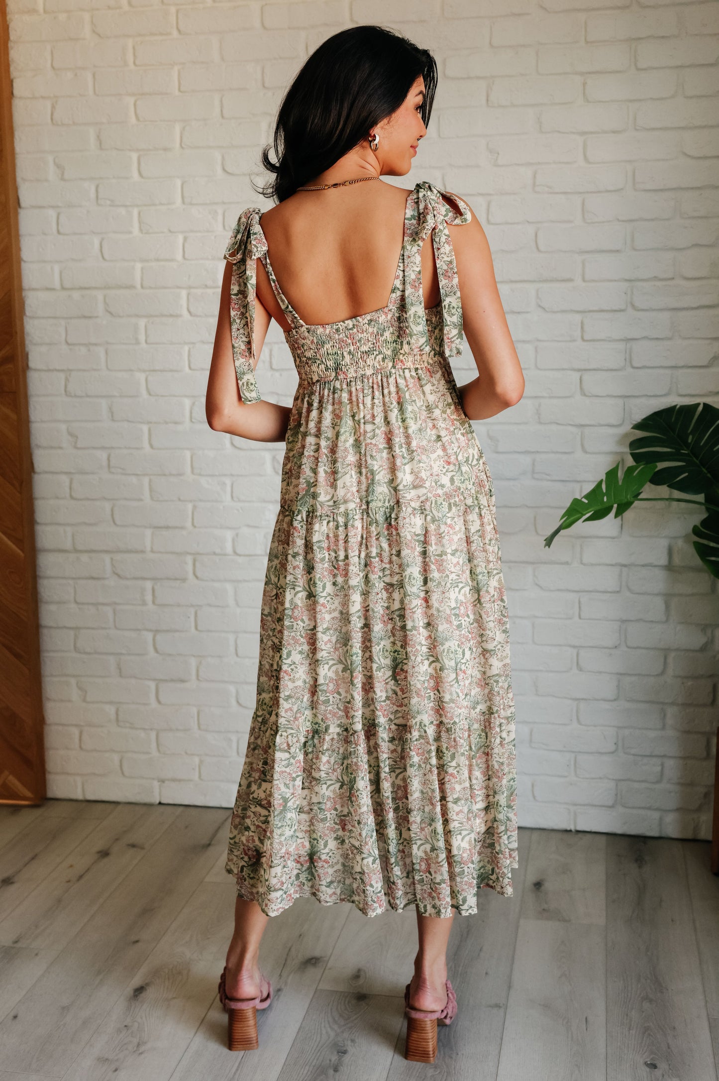 Tiptoe Through the Tulips Square Neck Tiered Dress - Polagram