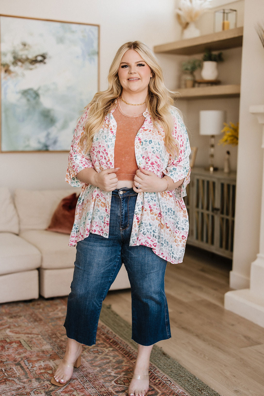 Hayes High Rise Wide Leg Crop Jeans - Judy Blue