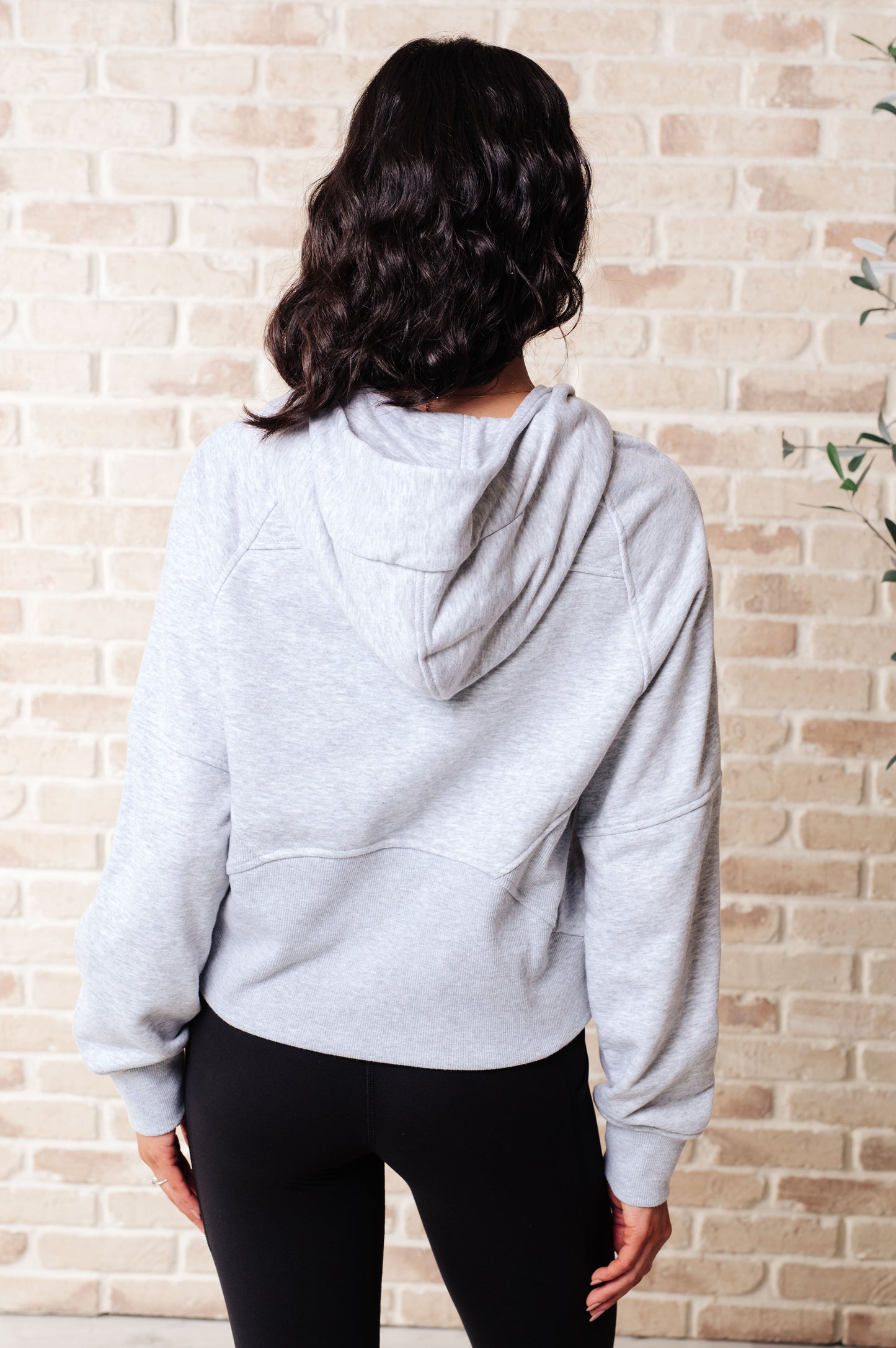 Working Up A Sweat Hooded Pullover in Grey - Rae Mode
