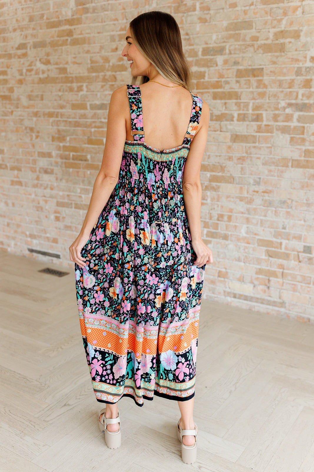 You Can Count On It Floral Summer Dress - White Birch