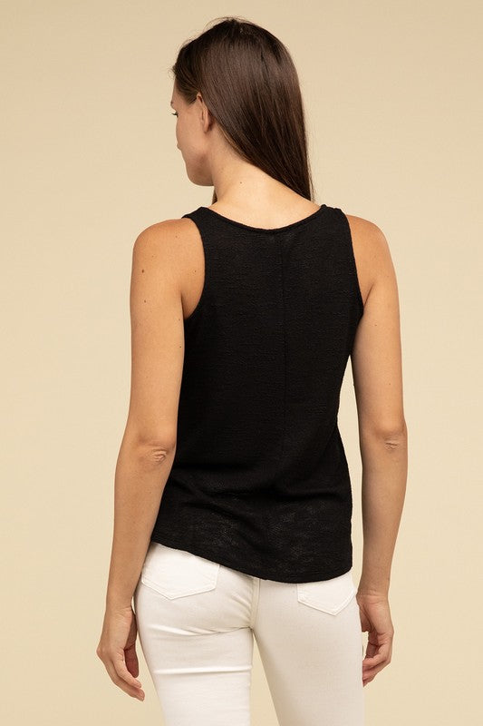 V Neck Sleeveless Cami Top - Zenana