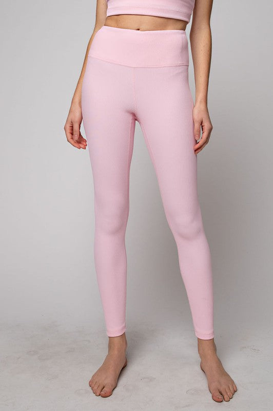 Nylon Rib Yoga Leggings - Rae Mode