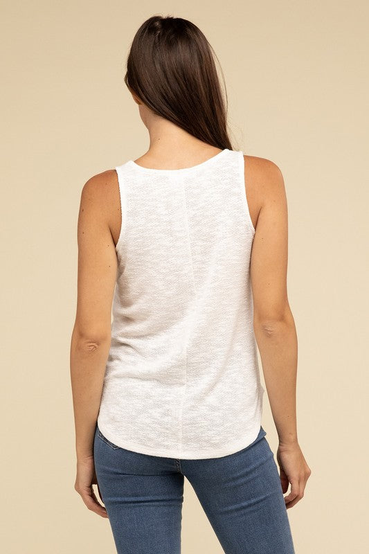 V Neck Sleeveless Cami Top - Zenana