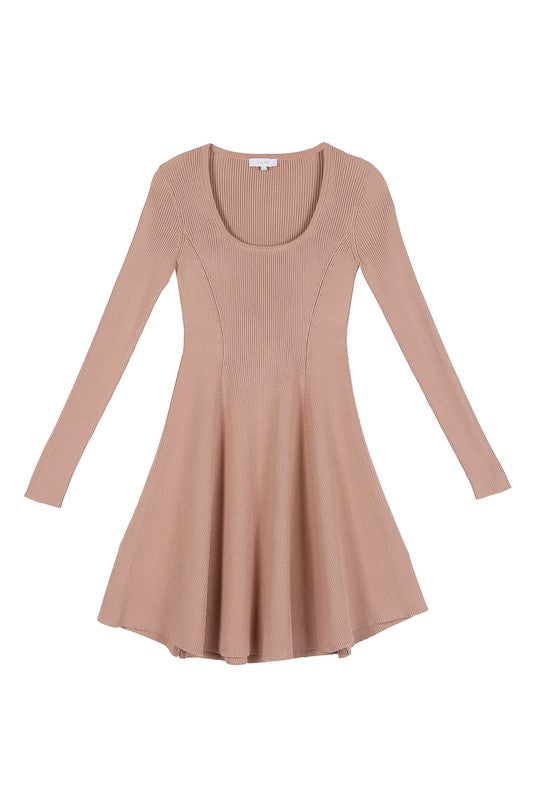 Knitted Fit and Flare Dress - Lilou