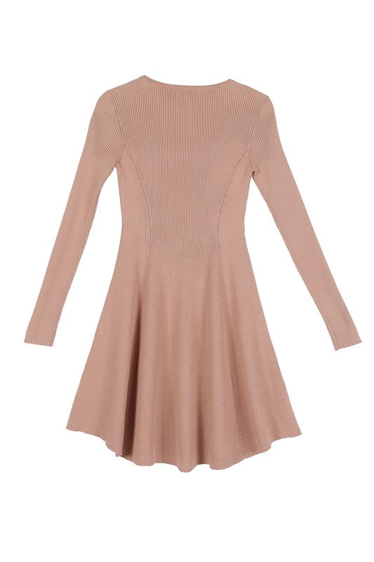 Knitted Fit and Flare Dress - Lilou