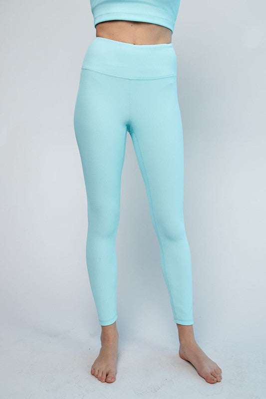 Nylon Rib Yoga Leggings - Rae Mode