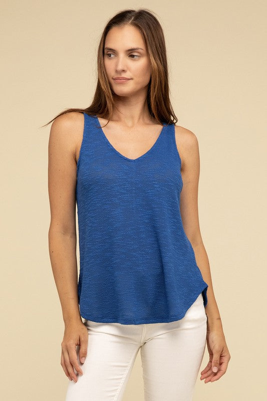 V Neck Sleeveless Cami Top - Zenana