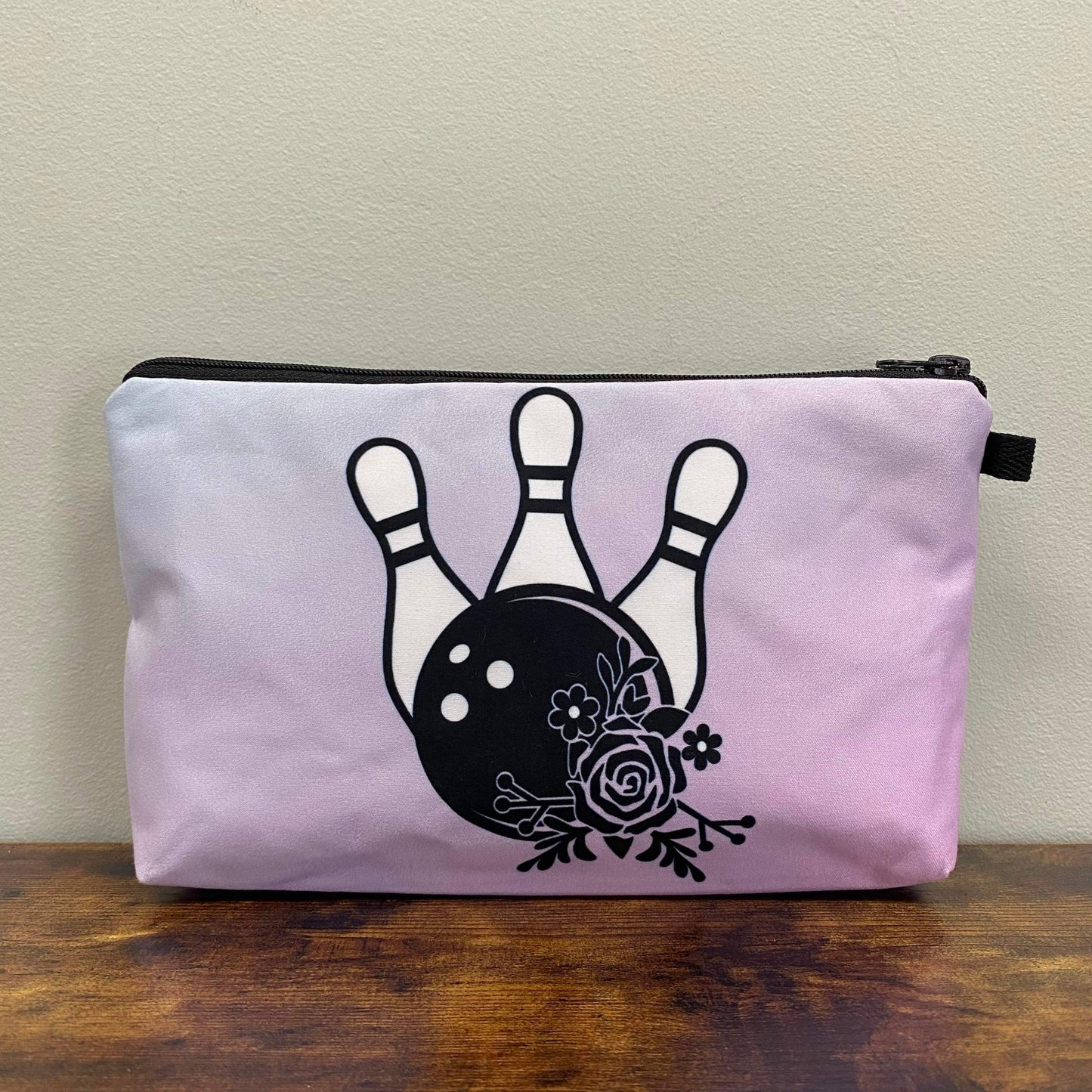 Pouch - Bowling, Purple Flowers