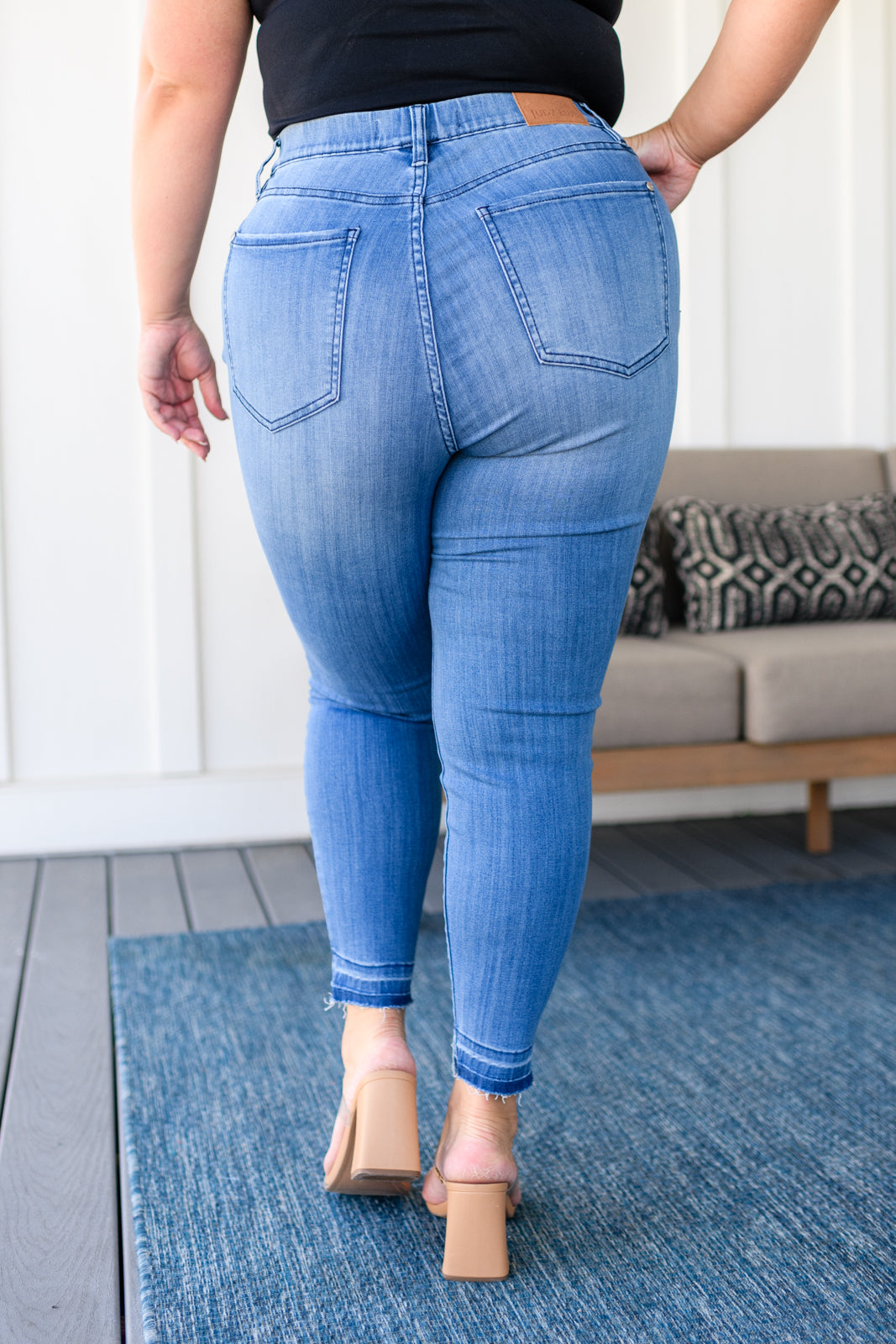 Amanda High Rise Pull on Release Hem Skinny Jeans - Judy Blue