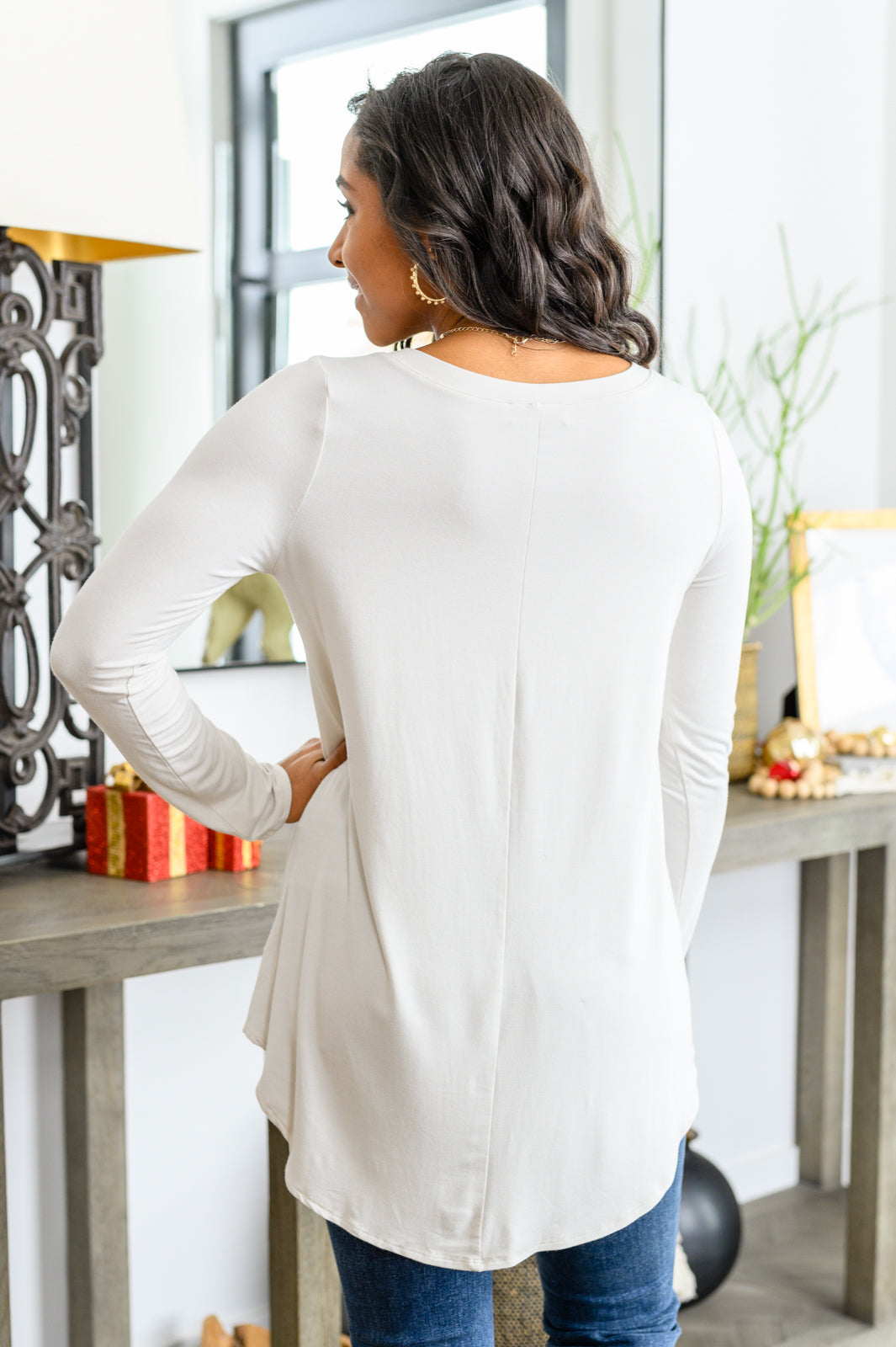 Baby Waffle Long Sleeve Top in Light Plum - Zenana