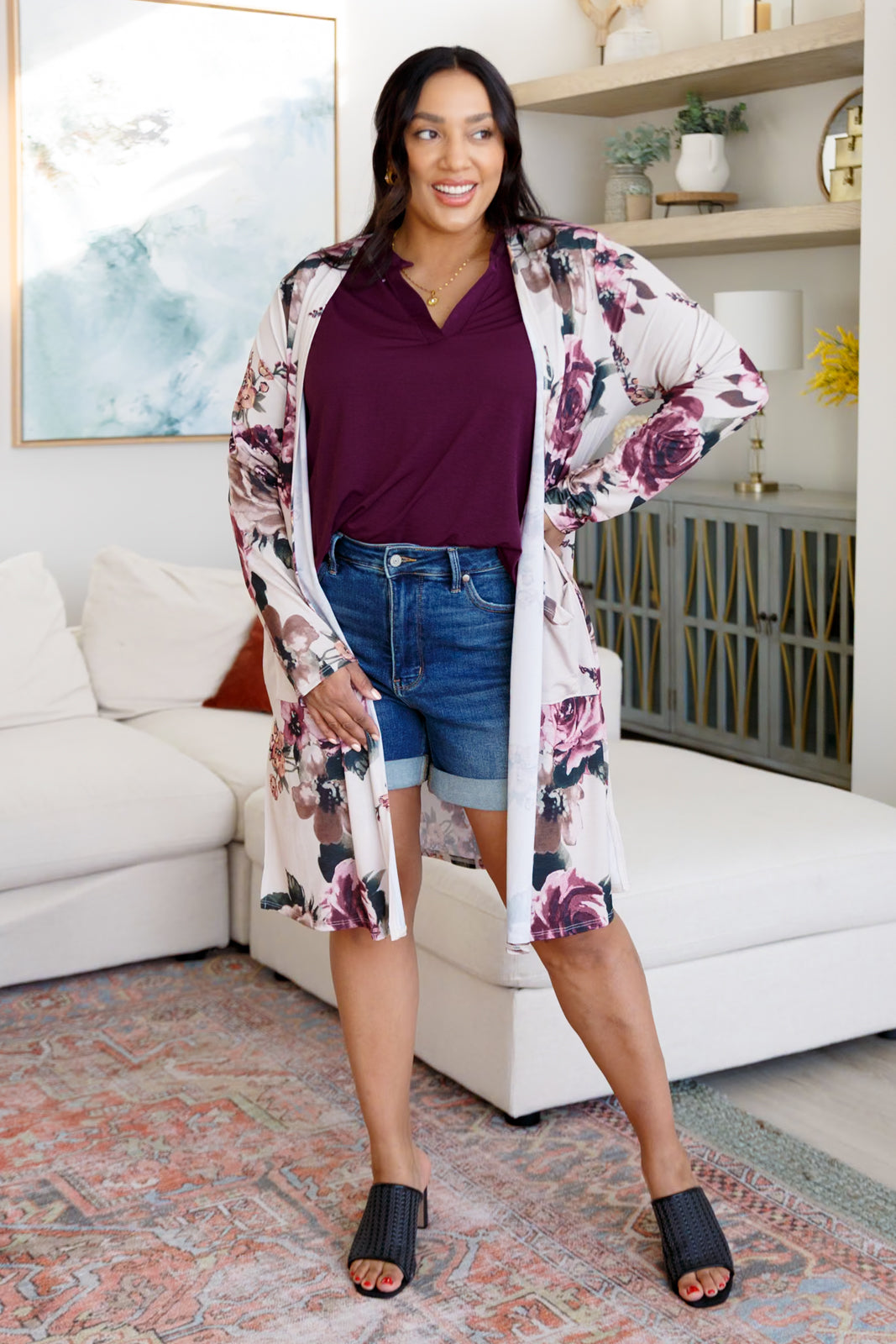 Blooming With Happiness Cardigan - Shopin La