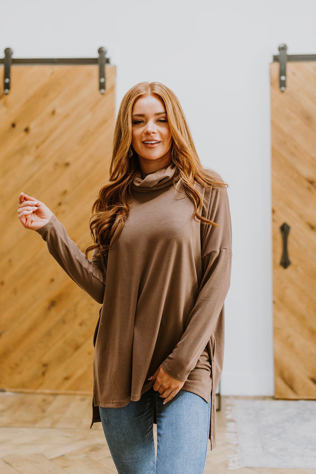 Comfort First Cowl Neck Hi-Low Long Sleeve - Zenana