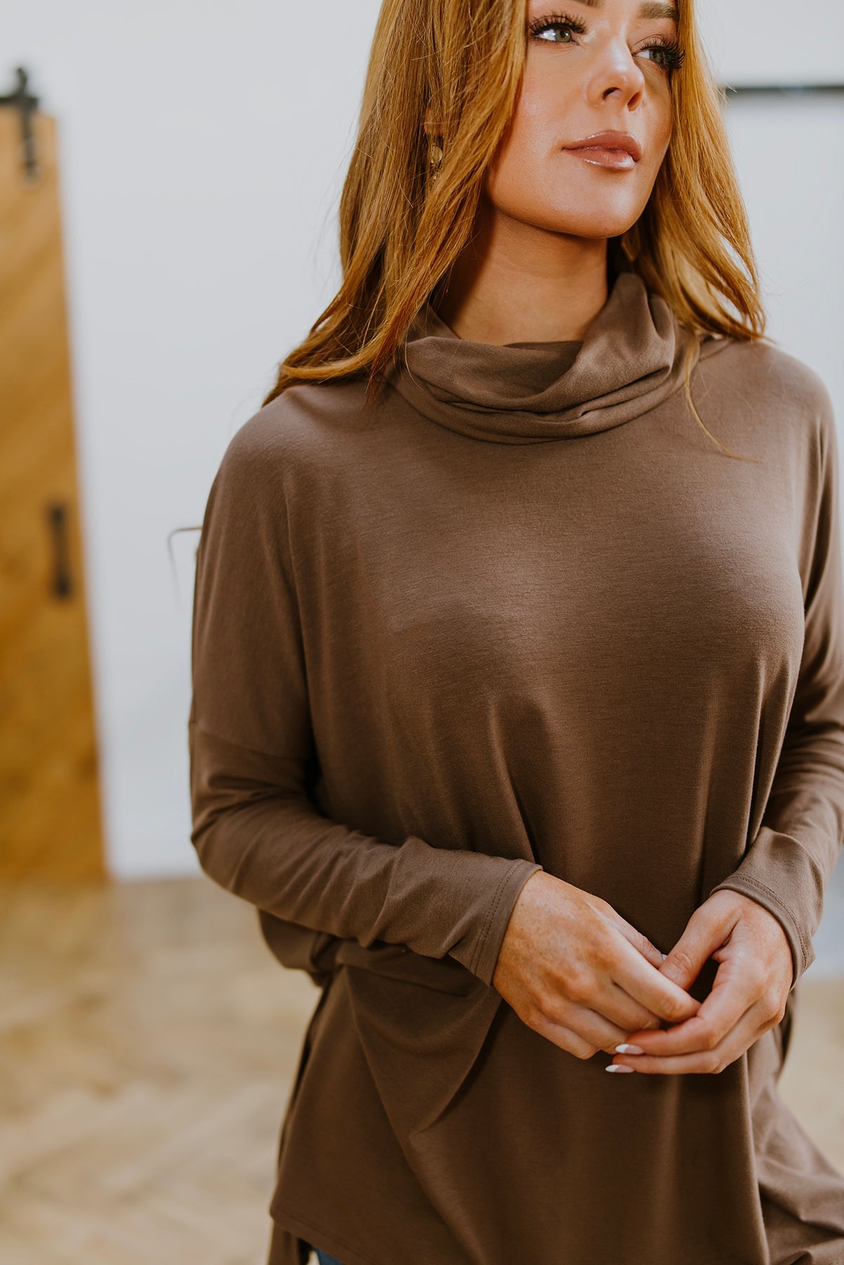 Comfort First Cowl Neck Hi-Low Long Sleeve - Zenana
