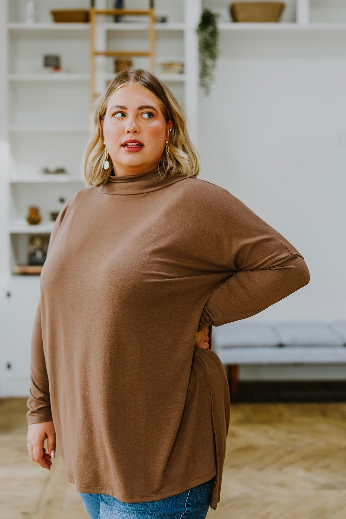 Comfort First Cowl Neck Hi-Low Long Sleeve - Zenana