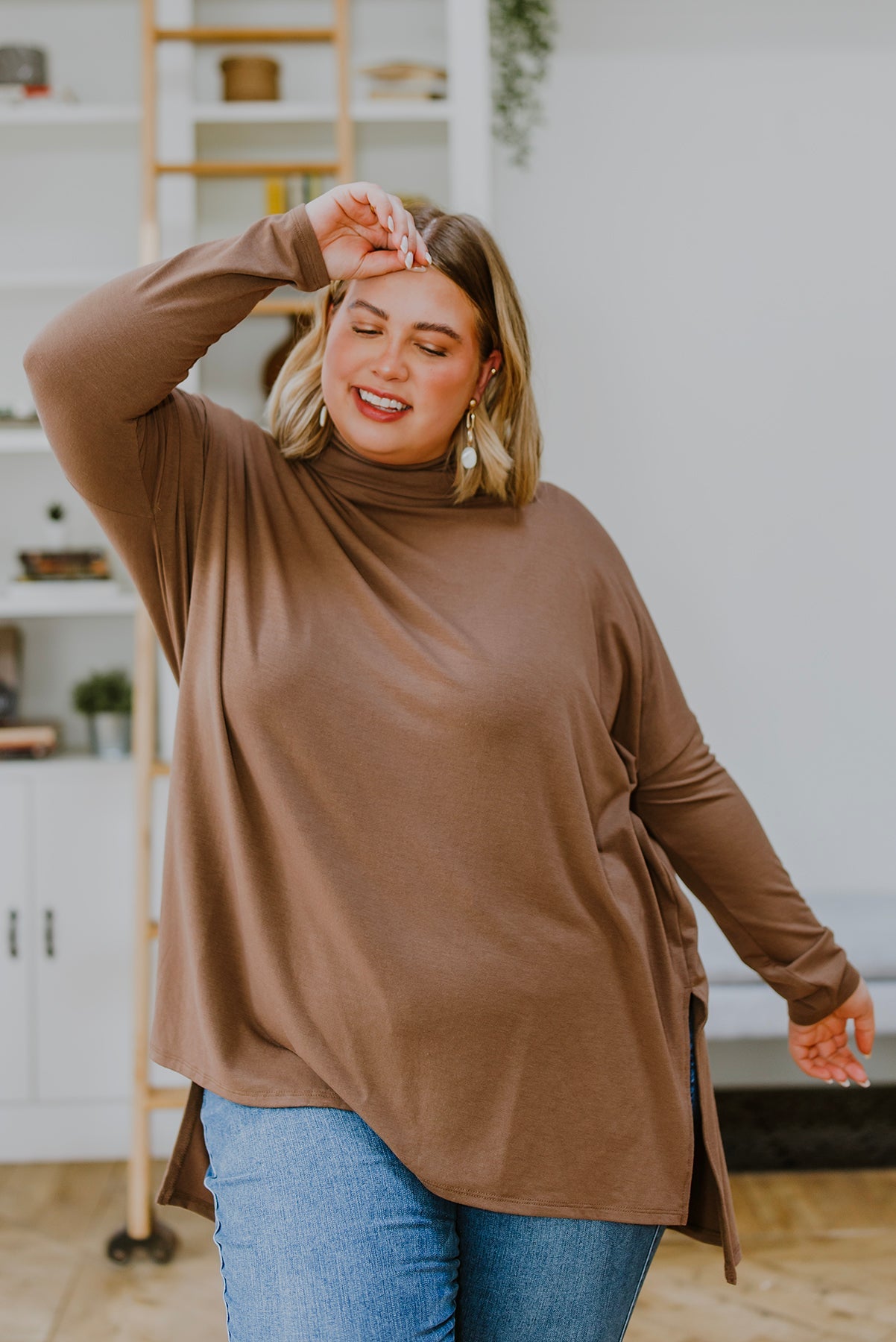 Comfort First Cowl Neck Hi-Low Long Sleeve - Zenana