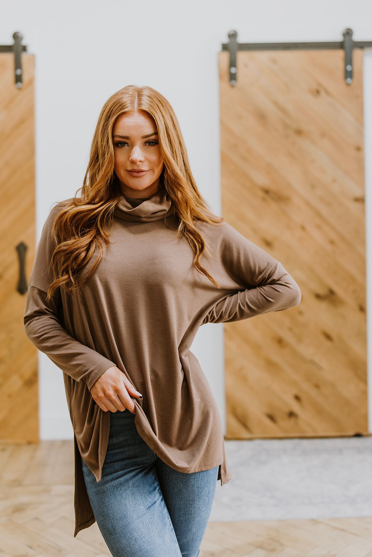 Comfort First Cowl Neck Hi-Low Long Sleeve - Zenana