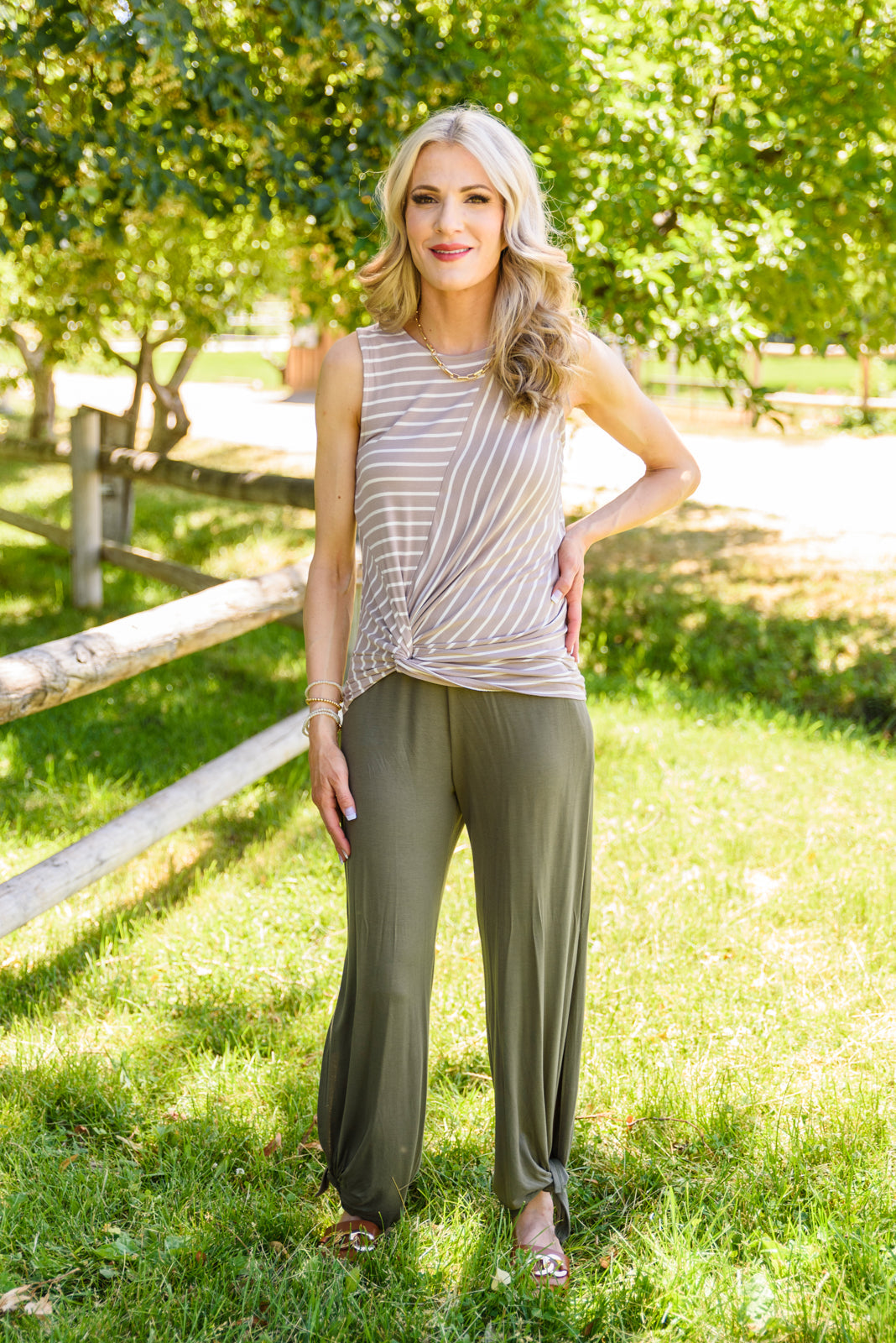 Ella Striped Tank - Zenana