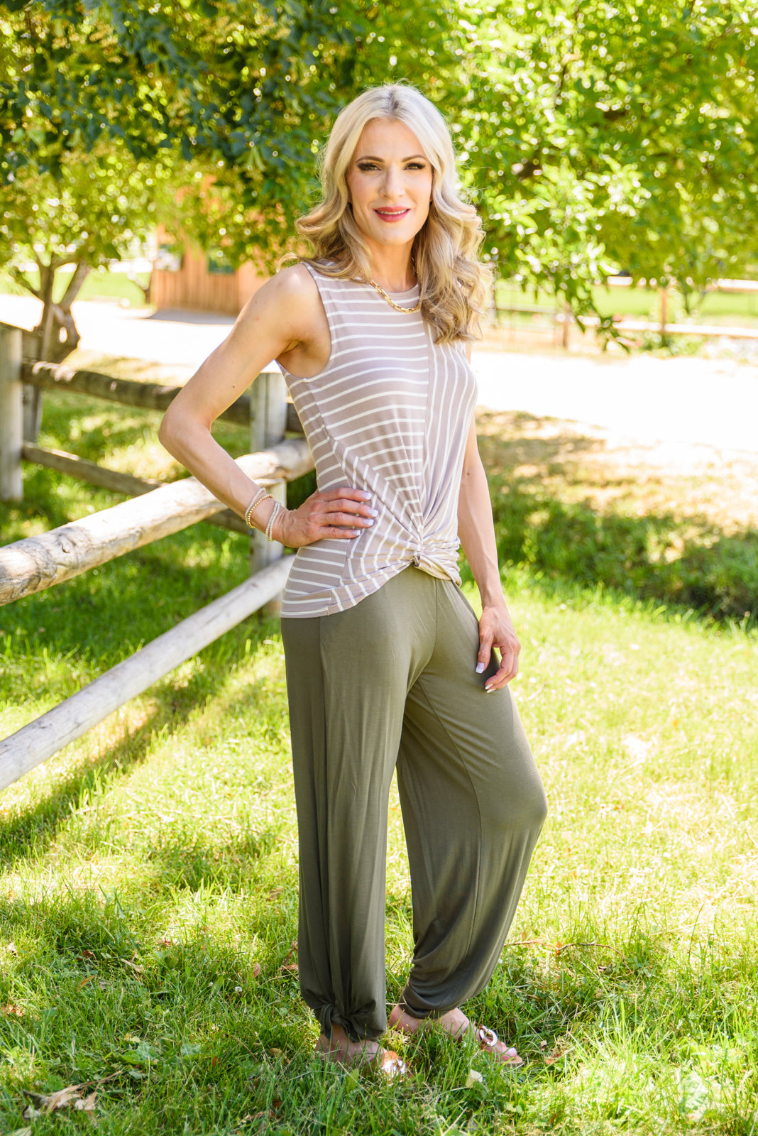 Ella Striped Tank - Zenana