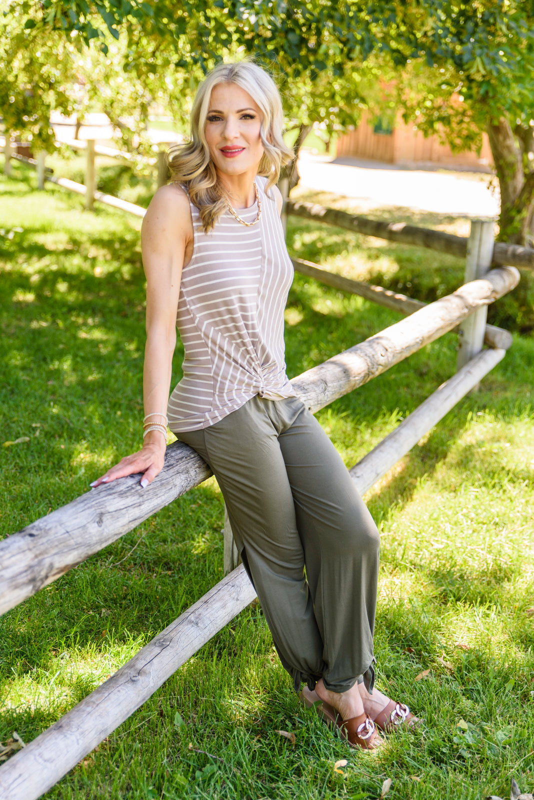 Ella Striped Tank - Zenana