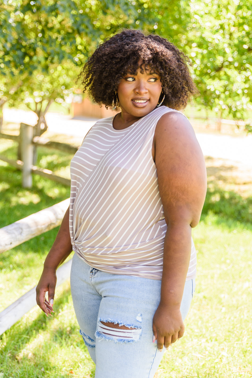 Ella Striped Tank - Zenana