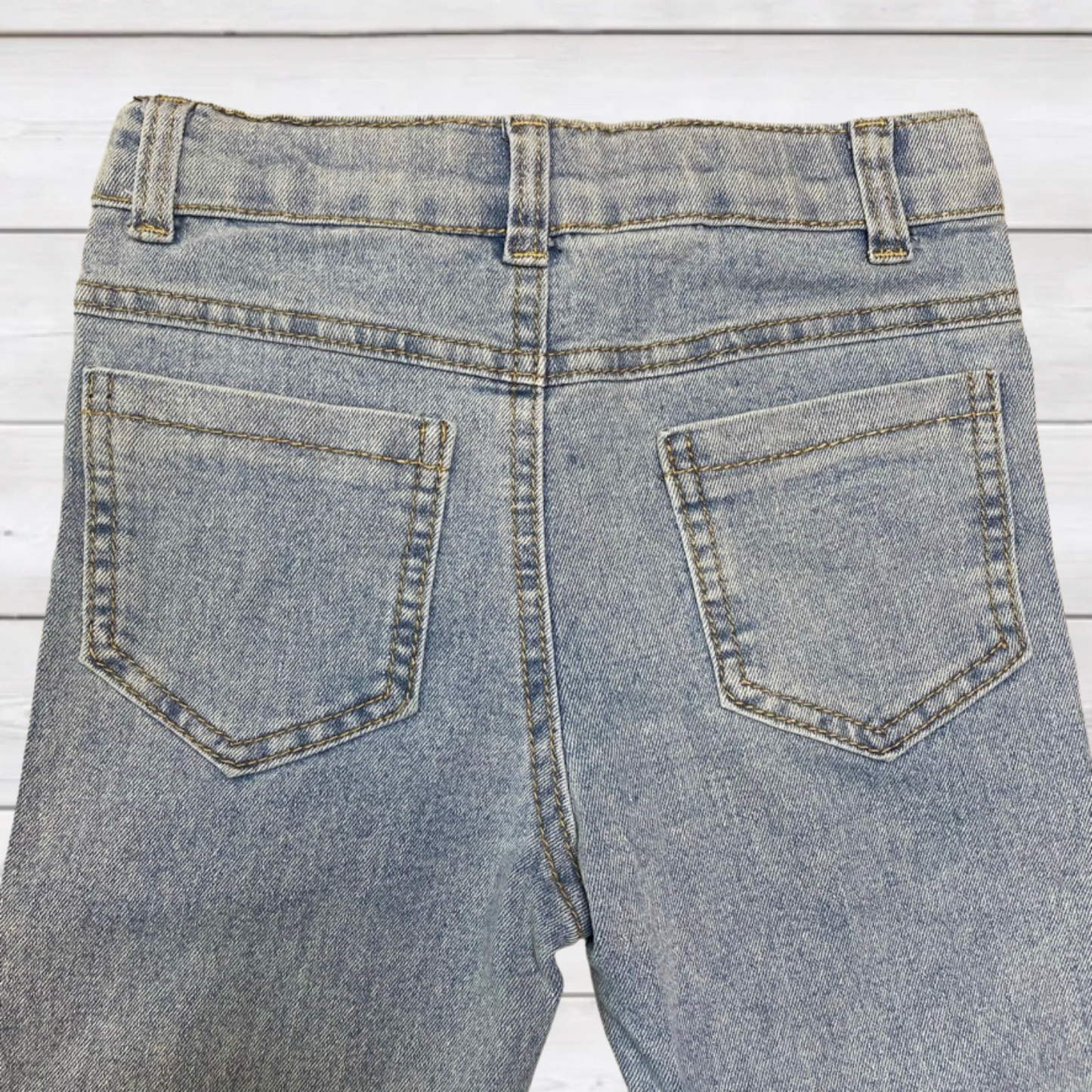 Sequin Patch Kids Denim - Gold