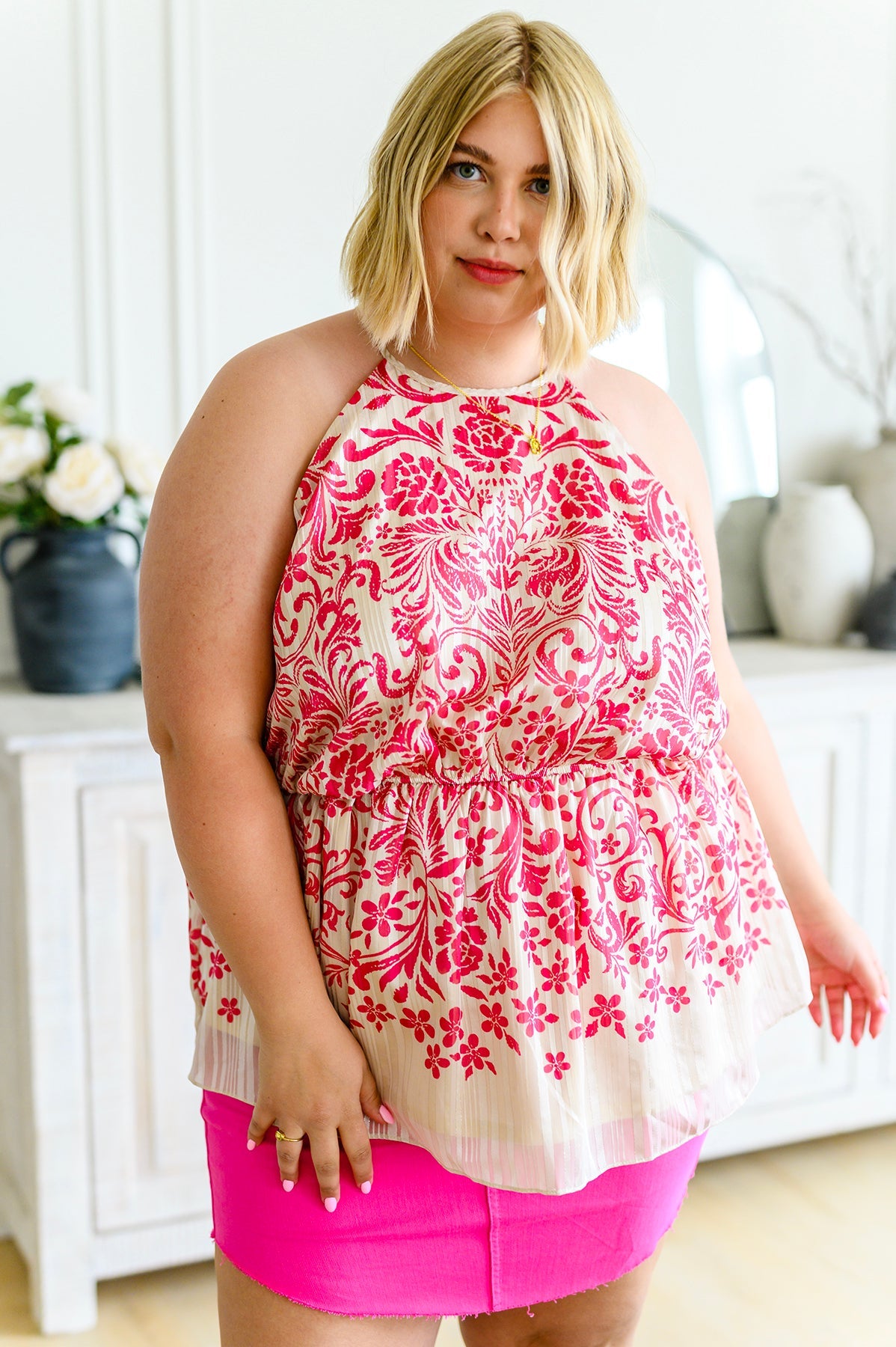 Fantastic Filigree Peplum Blouse - Andree By Unit