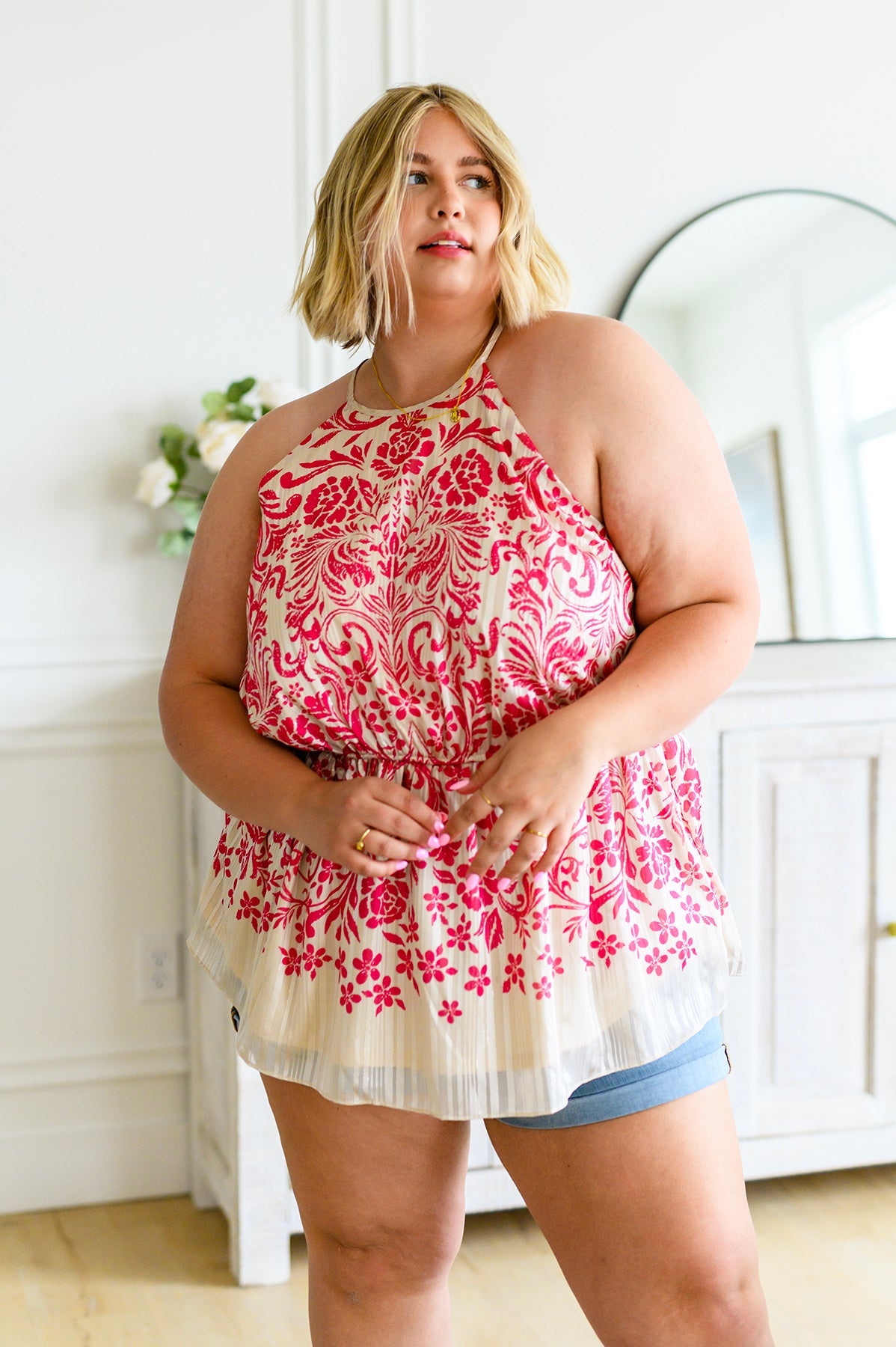 Fantastic Filigree Peplum Blouse - Andree By Unit