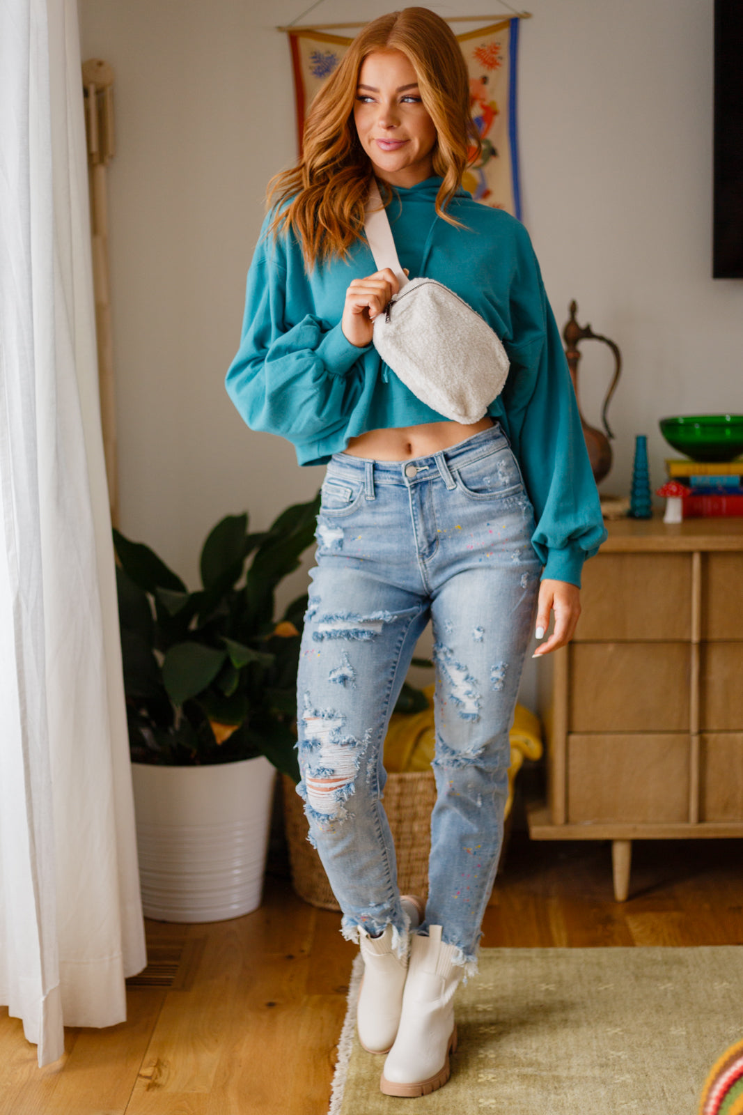 Hanging Out Hoodie - Zenana