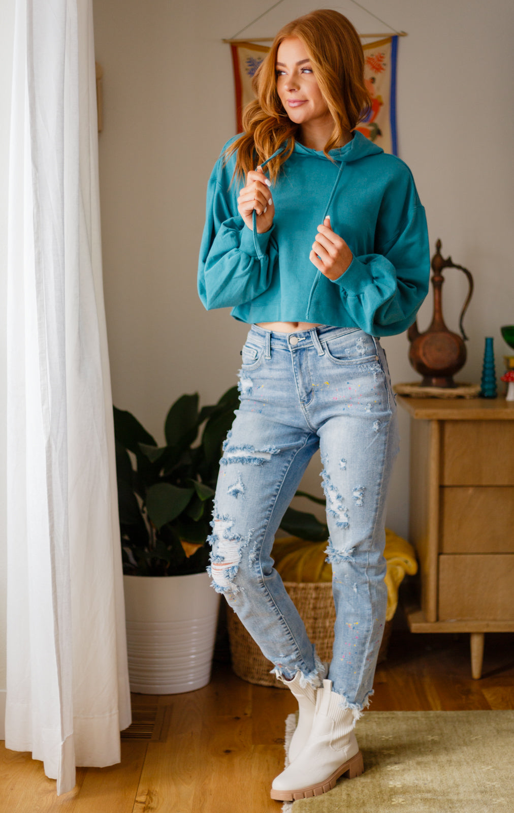 Hanging Out Hoodie - Zenana