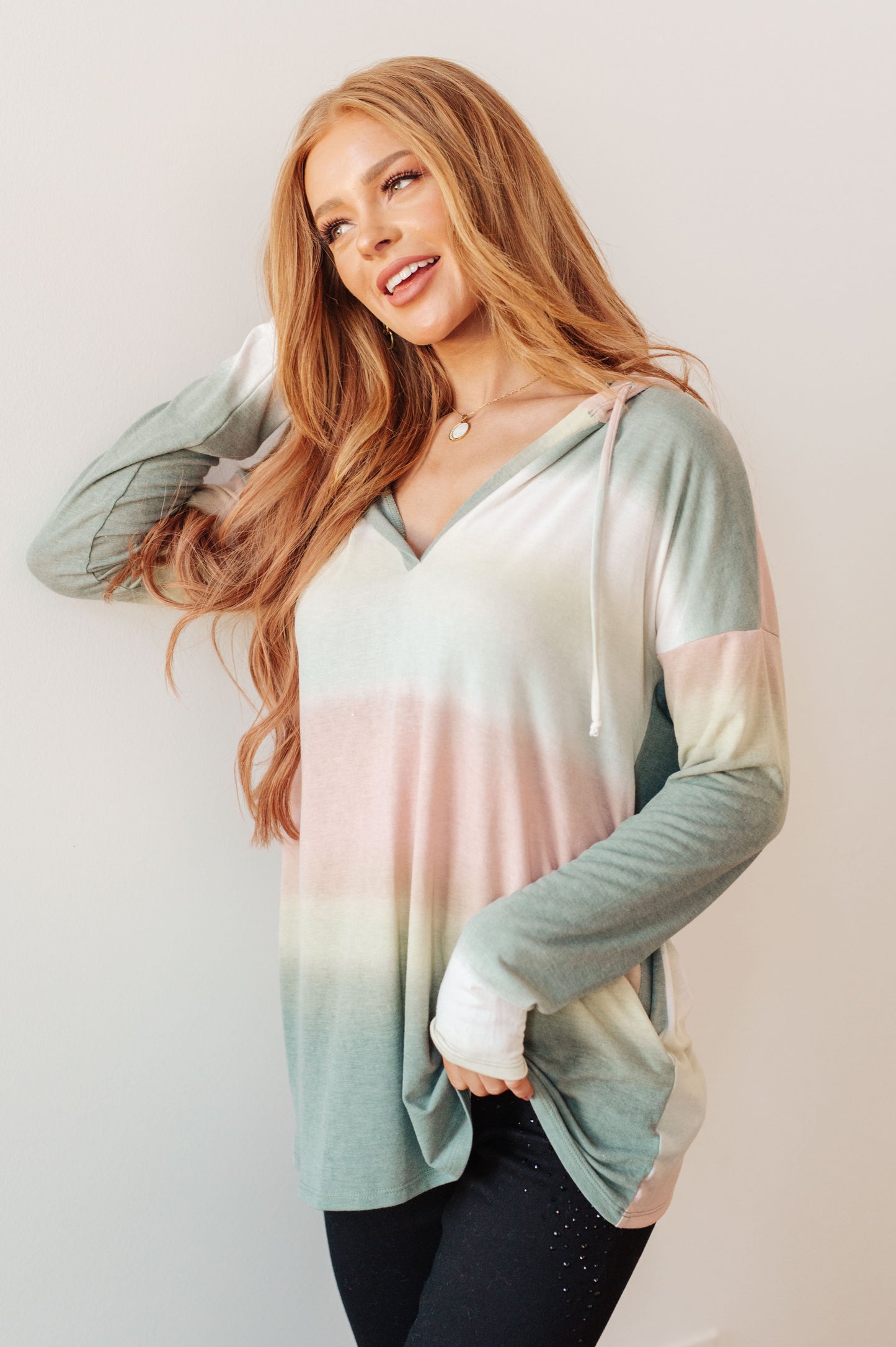 Hazy Horizon Ombre Hoodie - Sew In Love