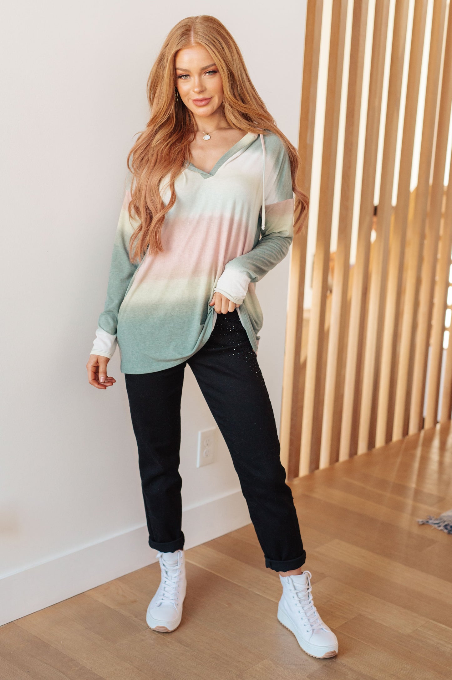 Hazy Horizon Ombre Hoodie - Sew In Love