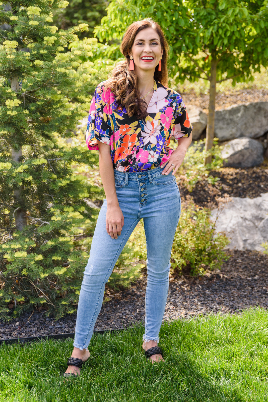Hi-Rise Button Fly Skinny Jeans - Judy Blue