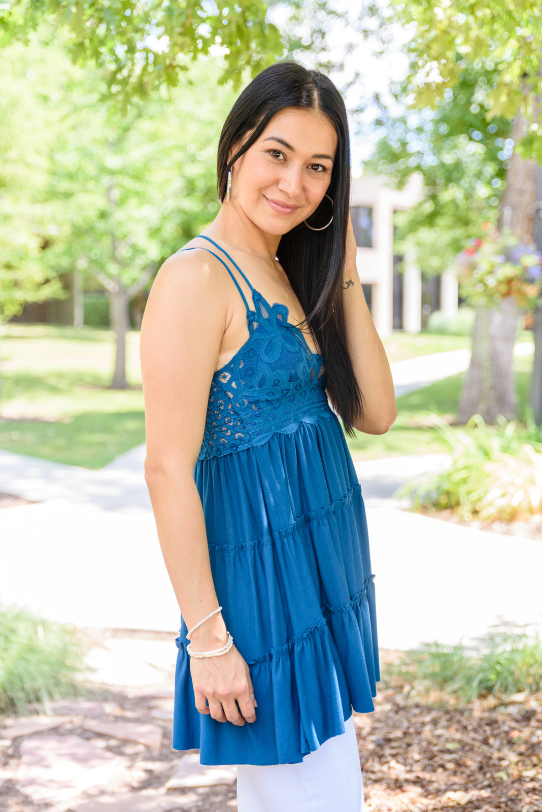 Magic Touch Tank in Teal - Zenana