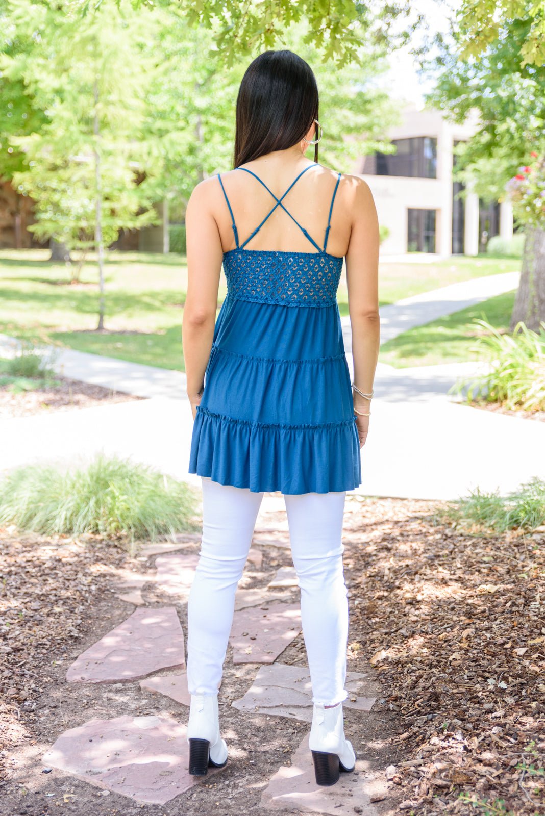 Magic Touch Tank in Teal - Zenana