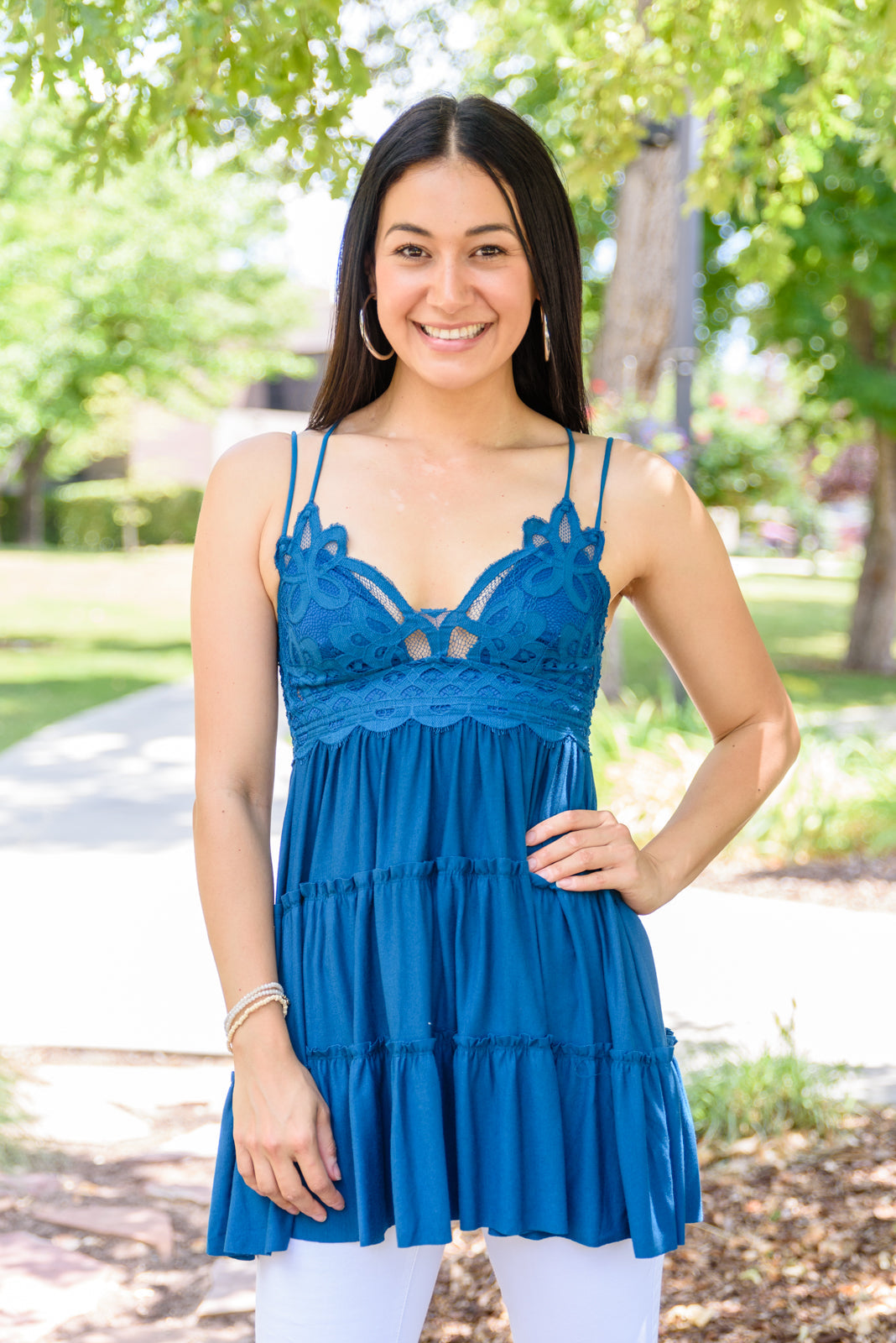 Magic Touch Tank in Teal - Zenana