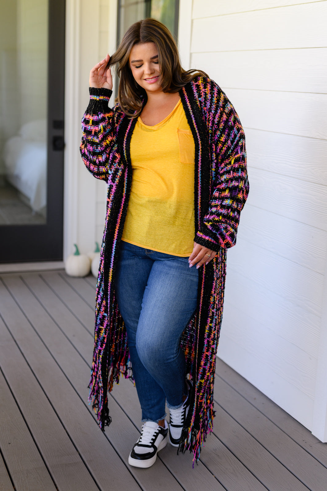 Melange Burnout V-Neck T-Shirt in Yellow Gold - Zenana