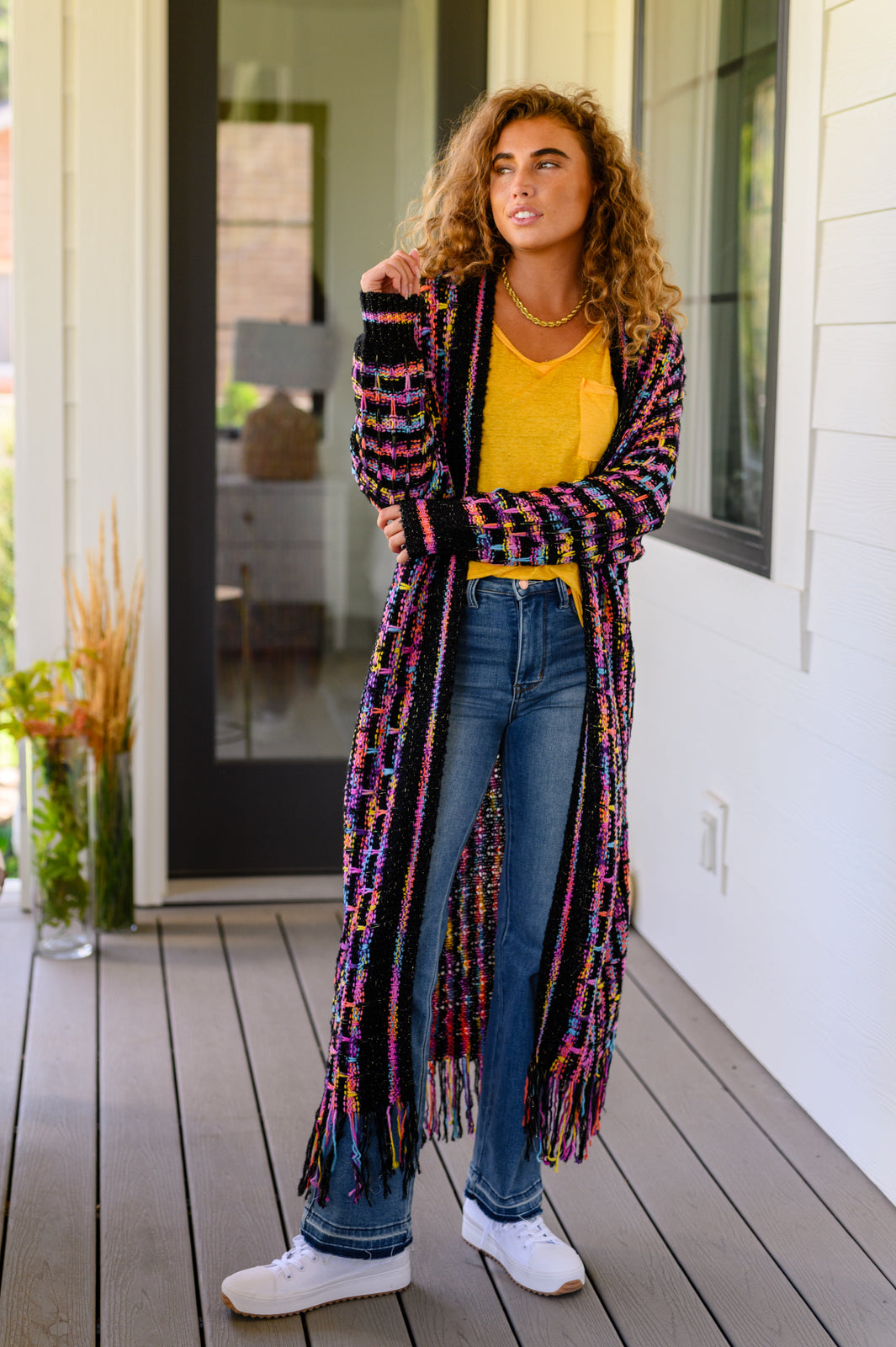 Melange Burnout V-Neck T-Shirt in Yellow Gold - Zenana